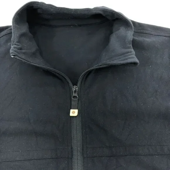 LULULEMON L Sweatshirt Full Zip Solid Black